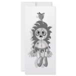 Hanging Teddy Grey Black &amp; White Rack Card Template