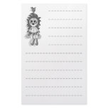 Hanging Teddy Grey Black &amp; White Custom Stationery