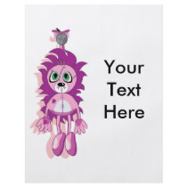 Hanging Teddy Original Pink flyers by DigitalDaynas Hanging Teddy Original Pink flyers