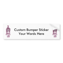 Hanging Teddy Pink bumper stickers by DigitalDaynas Hanging Teddy Pink bumper stickers