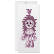 Hanging Teddy Pink rack cards by DigitalDaynas Hanging Teddy Pink rack cards