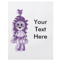 Hanging Teddy Purple Personalized Flyer