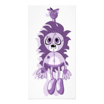 Hanging Teddy Purple photo cards by DigitalDaynas Hanging Teddy Purple photo cards