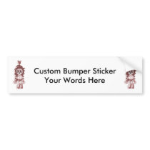 Hanging Teddy Red bumper stickers by DigitalDaynas Hanging Teddy Red bumper stickers
