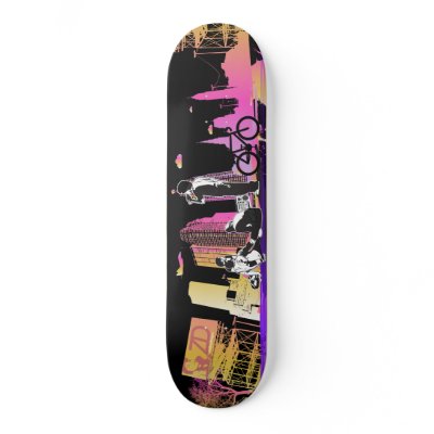 Hanging with the Gang (pink combo) Skateboard by taratel