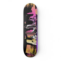 Hanging with the Gang (pink combo) Skateboard by taratel Hanging with the Gang (pink combo) Skateboard