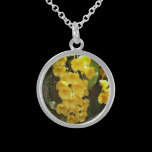 Hanging Yellow Orchids Necklace