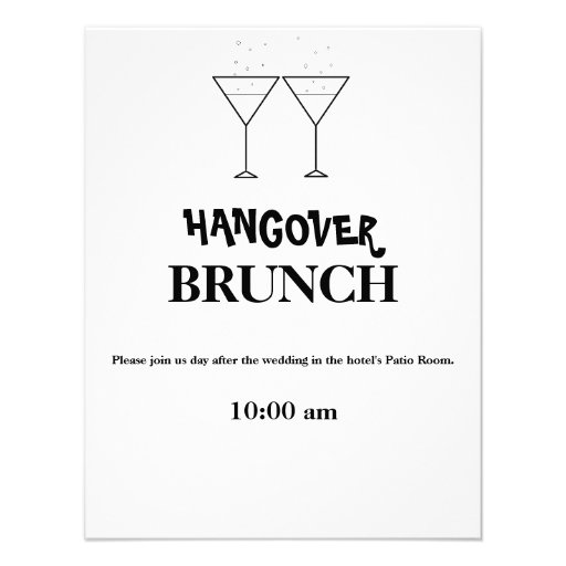 "Hangover Brunch" Invitations