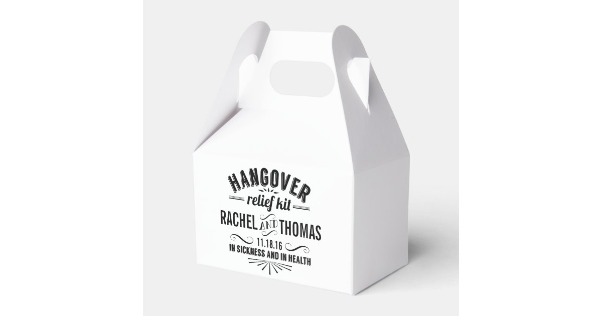 Hangover Relief Kit Vintage Style Wedding Favor Box Zazzle