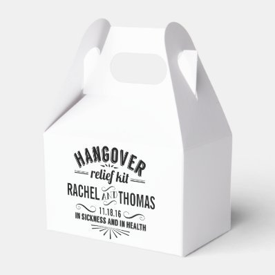 Hangover Relief Kit | Vintage Style Wedding Favor Boxes