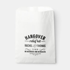 Hangover Relief Kit | Wedding Favor Bag