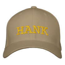 Hank Grant Tan Ball Cap embroidered hats