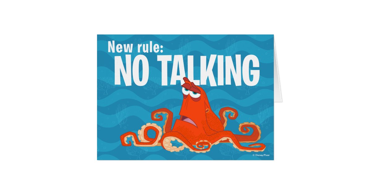 Hank New Rule...No Talking Card Zazzle