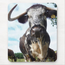 Hankerchief? | English Longhorn Cow Mousepad