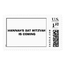 HANNAH'S BAT MITZVAH IS COMING postage