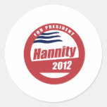 Hannity 2012 round stickers