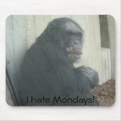 Hannover Zoo (135), I hate Mondays! Mouse Pad by Sams_Designs