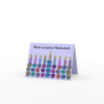 Hannukah Flower Menorah cards by Coconutzoo Hannukah Flower Menorah cards