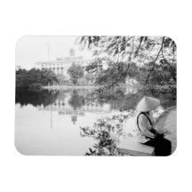 Hanoi Vietnam, Hoan Kiem Lake View (NR) Vinyl Magnet