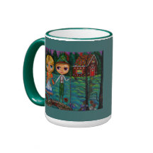 Hansel and Gretel Find the Gingerbread House Mug