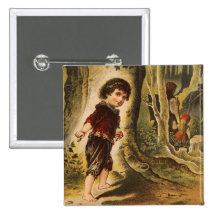 Hansel Entering the Woods with Breadcrumbs Pinback Buttons