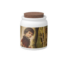 Hansel Entering the Woods with Breadcrumbs Candy Dishes