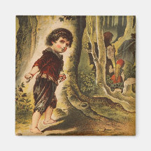 Hansel Entering the Woods with Breadcrumbs Refrigerator Magnets