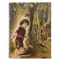 Hansel Entering the Woods with Breadcrumbs Notebook