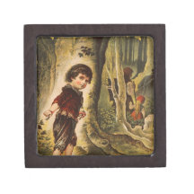 Hansel Entering the Woods with Breadcrumbs Premium Keepsake Box