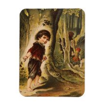 Hansel Entering the Woods with Breadcrumbs Vinyl Magnet