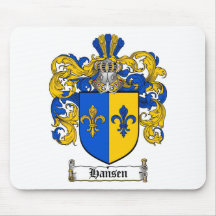 HANSEN FAMILY CREST -  HANSEN COAT OF ARMS MOUSE PADS