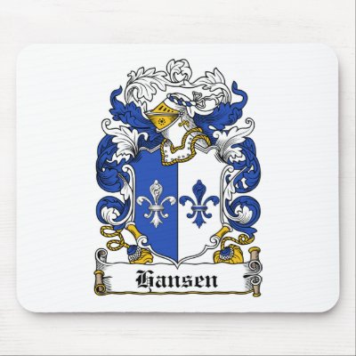 Hansen Family Crest Mouse Pad by coatsofarms