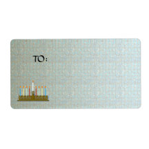 Hanukkah  2010 - Menorah Shipping Label