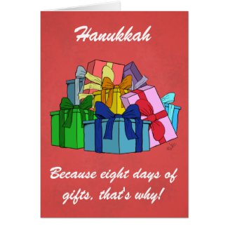 Hanukkah, because eight days of gifts! Toon card