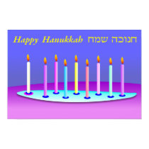 Hanukkah candles poster posters