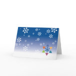 Hanukkah Card - Snowflake Jewish Stars