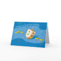 Hanukkah card with Dreidel card