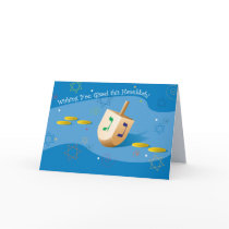Hanukkah card with Dreidel by OurJewishCommunity Hanukkah card with Dreidel