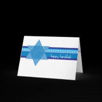 Hanukkah Card with Jewish Stars