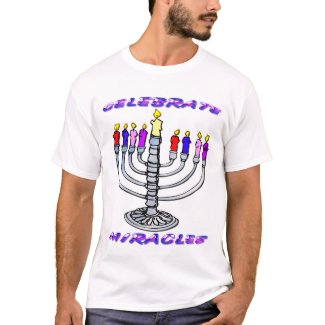 Hanukkah - Celebrate Miracles, Menorah shirt