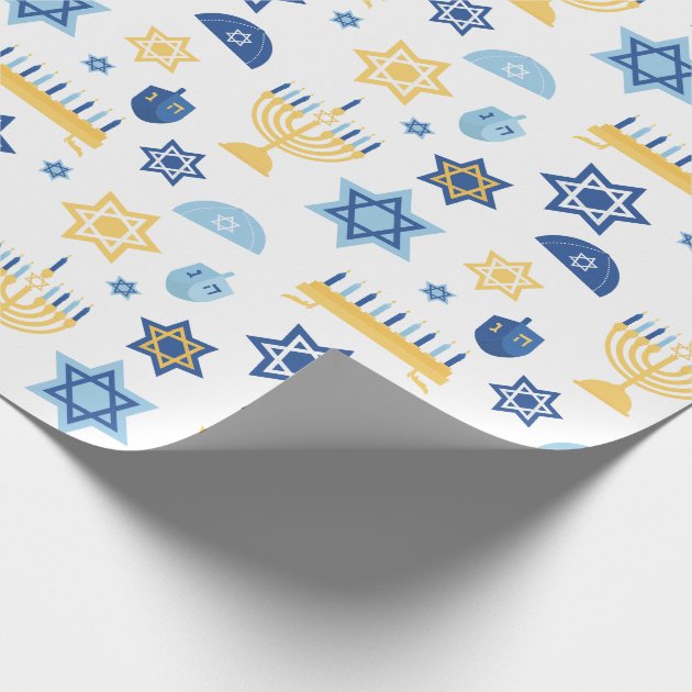 Hanukkah Chanukkah Menorah Star Wrapping Paper 4/4