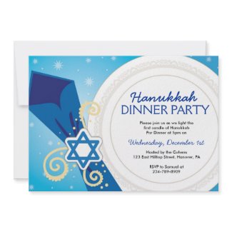Hanukkah Dinner Party Invitations 