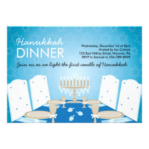 Hanukkah DInner Party Invitations