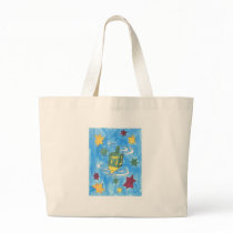 Hanukkah Dreidel and Stars bags