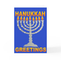 HANUKKAH GREETINGS Card by familytshirtsgifts HANUKKAH GREETINGS Card