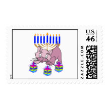 Hanukkah Kitty Stamp