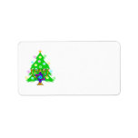 Hanukkah Menorah and Christmas Tree Personalized Address Label