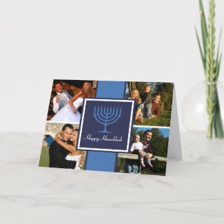 Hanukkah Menorah Banner Card card