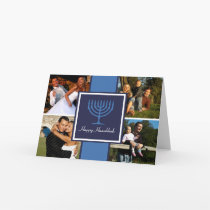 Hanukkah Menorah Banner Card cards