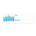 Hanukkah Menorah Candles Gift Tags business cards
